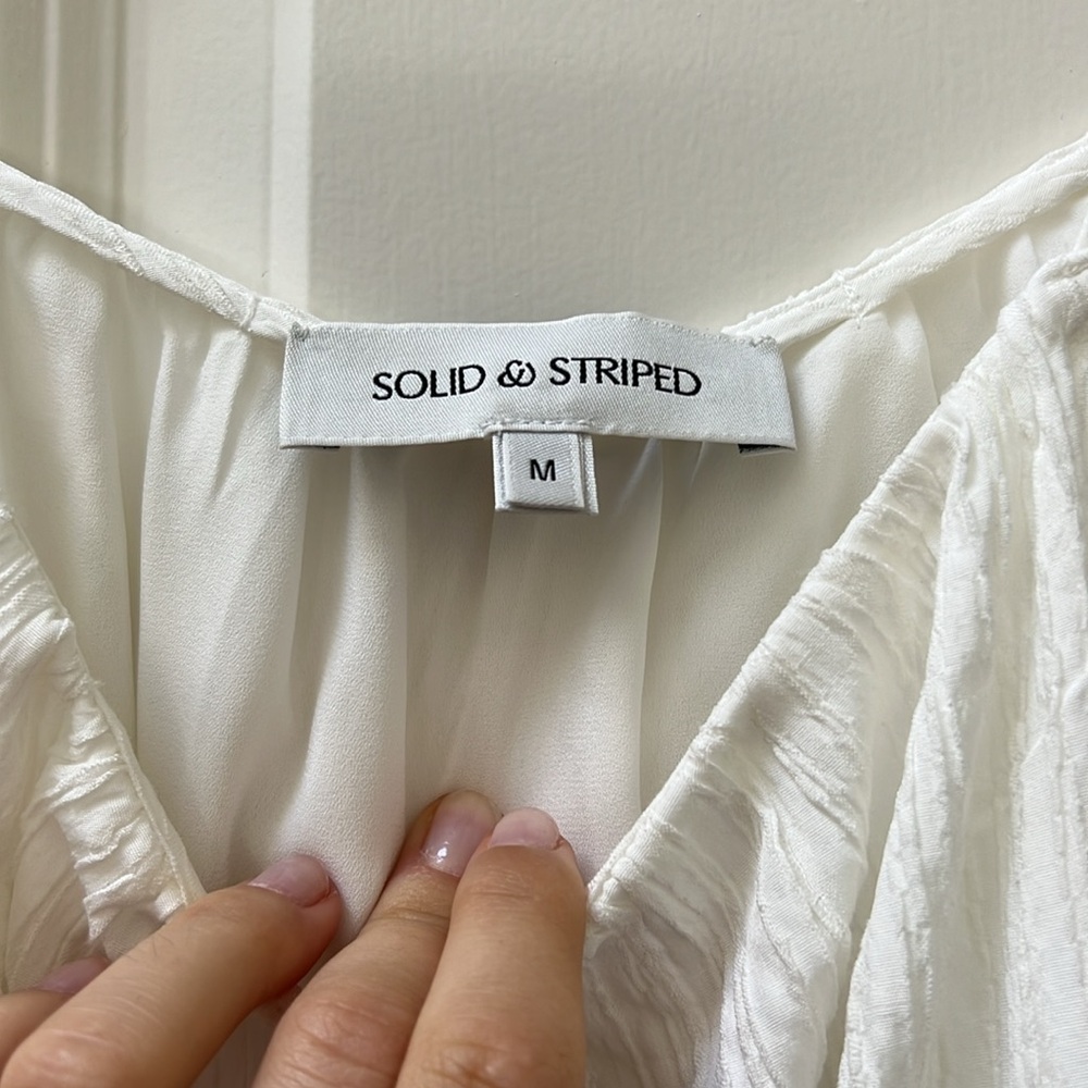 Solid & Striped Spaghetti Strap Dress Optic White - image 2